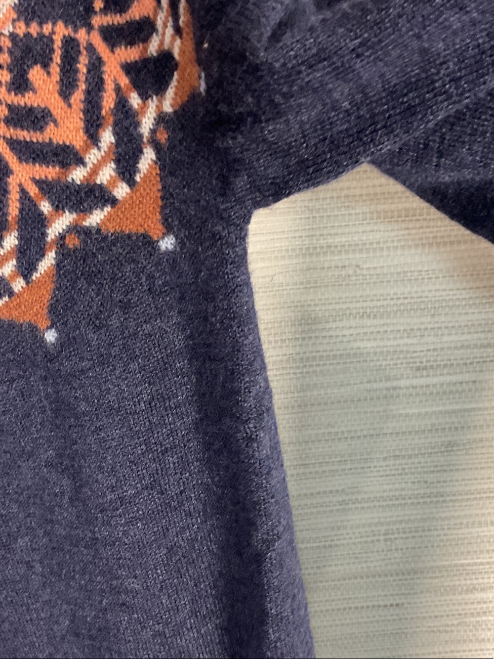 Royal Robbins Westlands Fair Isle Crew Sweater Merino Wool Blend Med Blue Brown - Picture 7 of 14